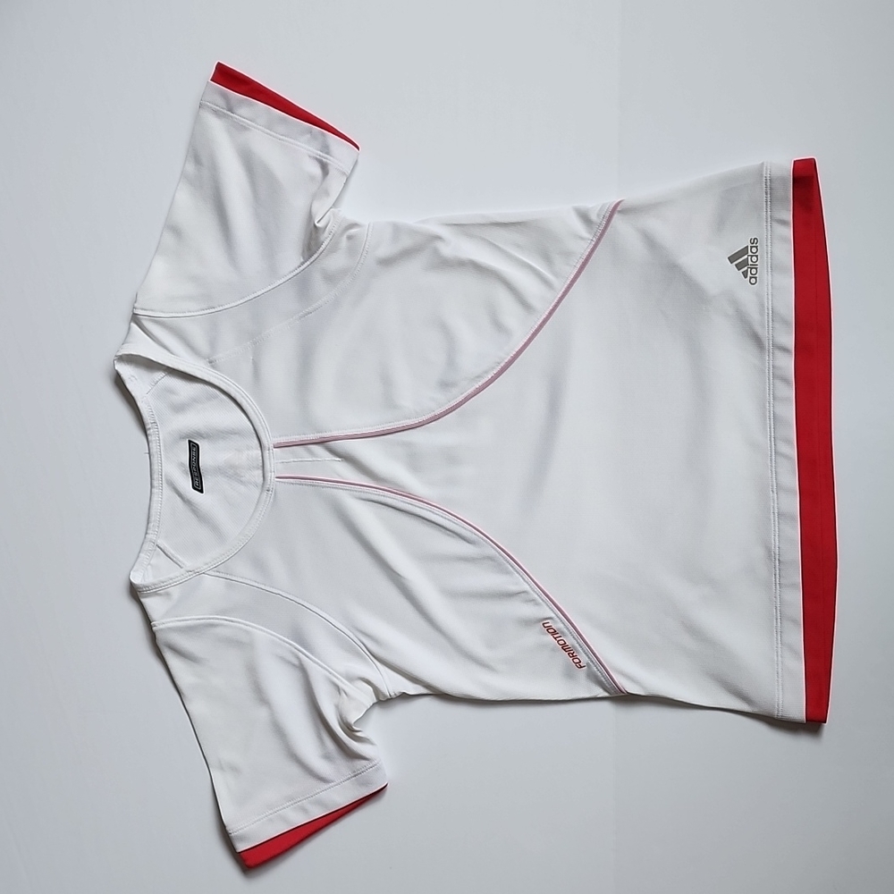Adidas White Activewear Top